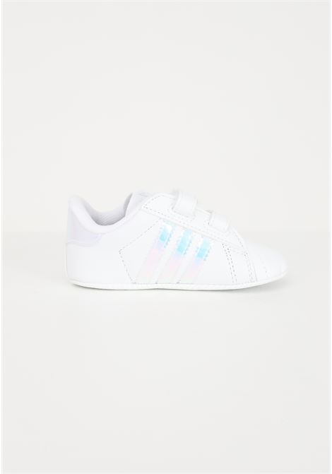 White baby sneakers with SUPERSTAR tear ADIDAS ORIGINALS | BD8000.
